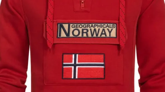 Chollo Sudadera Geographical Norway Gymclass roja para hombre