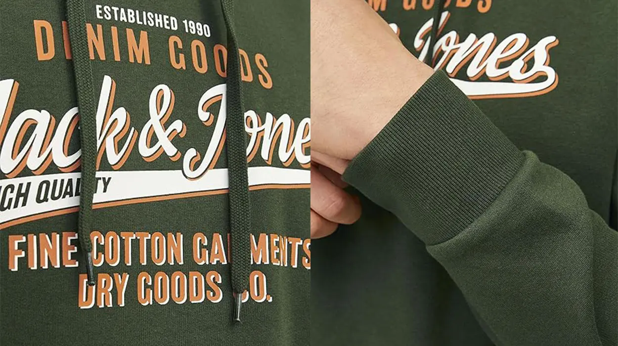 Sudadera Jack & Jones con capucha verde para hombre barata