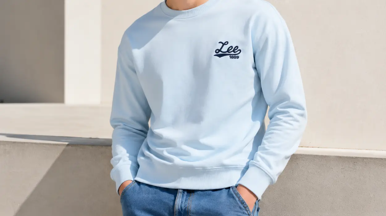 Sudadera Lee Stitch Crew para hombre de corte holgado