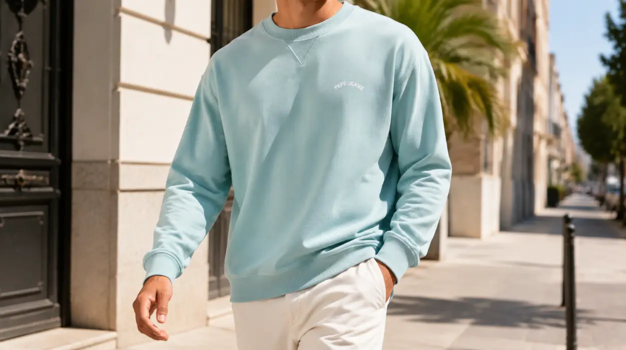 Sudadera Pepe Jeans John Crew para hombre de algodón con cuello redondo
