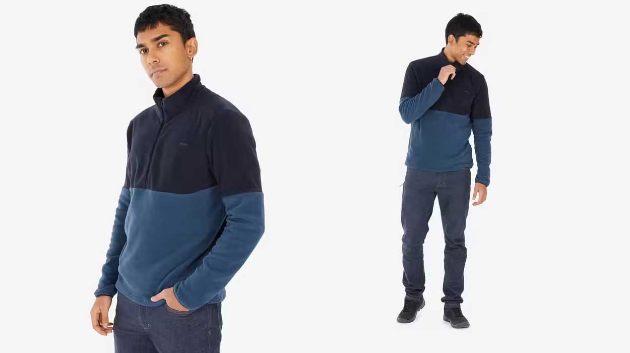 Sudadera polar de montaña y trekking Hombre Quechua MH500 barata