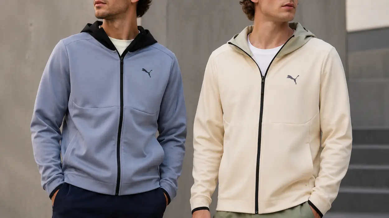 Sudadera PUMA Tech con capucha y cremallera completa para hombre en varios colores