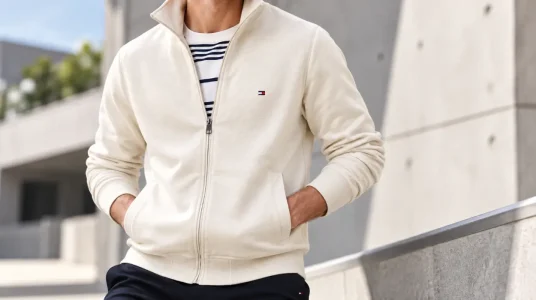 Sudadera Tommy Hilfiger Essential Fleece con cremallera y cuello alto para hombre