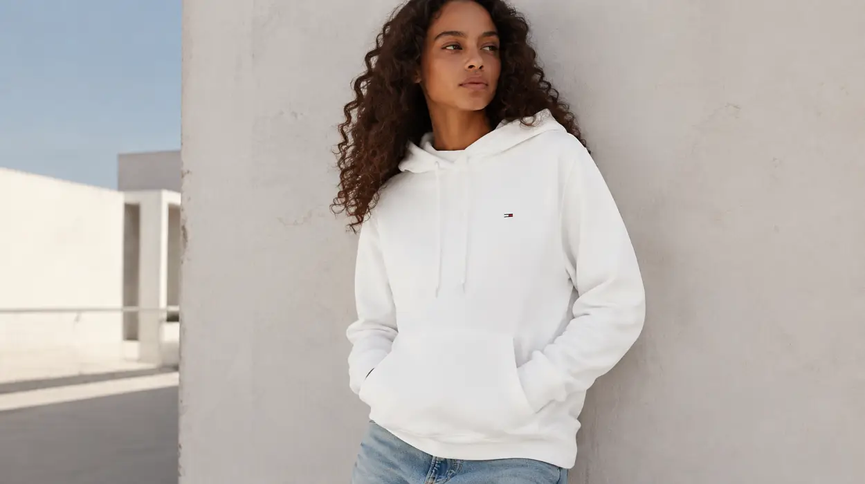 Sudadera Tommy Jeans Flag Regular Fit para mujer