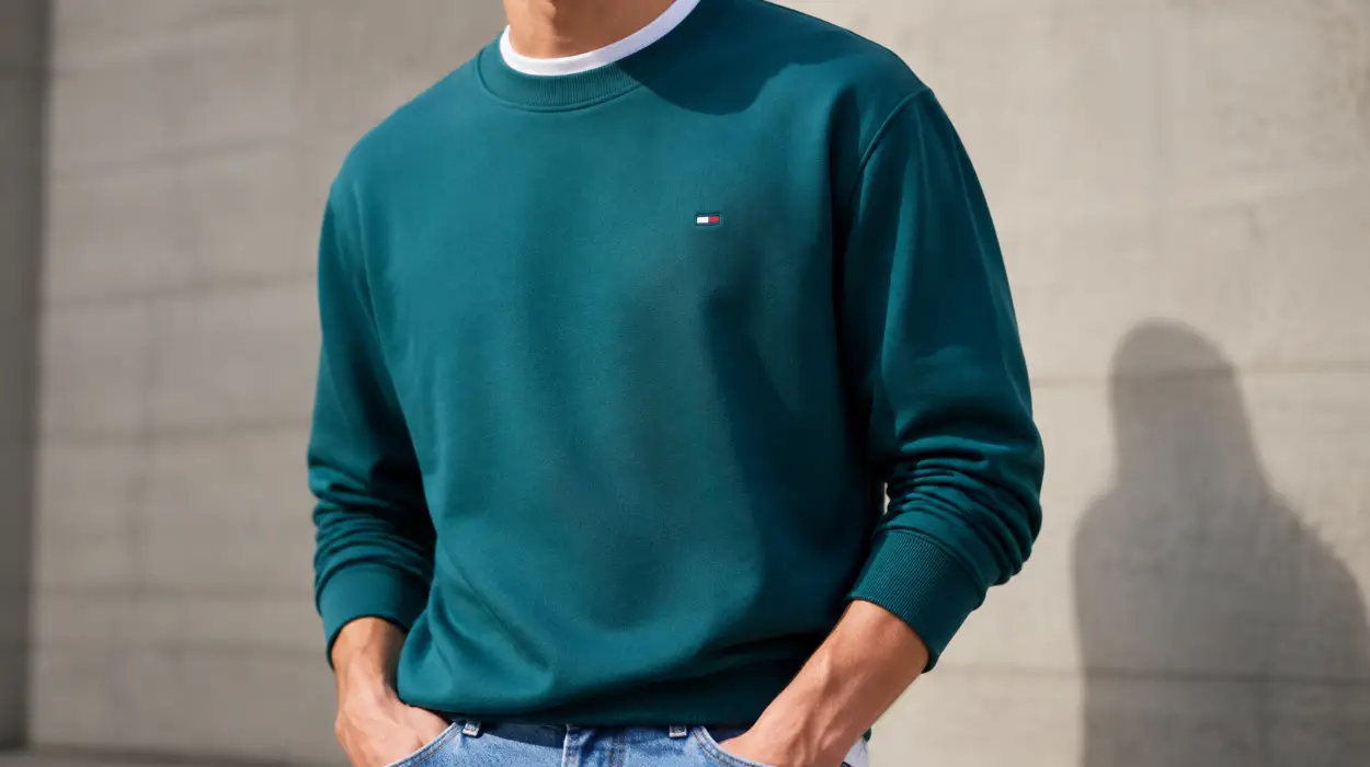 Sudadera Tommy Jeans Reg Flag Crew para hombre