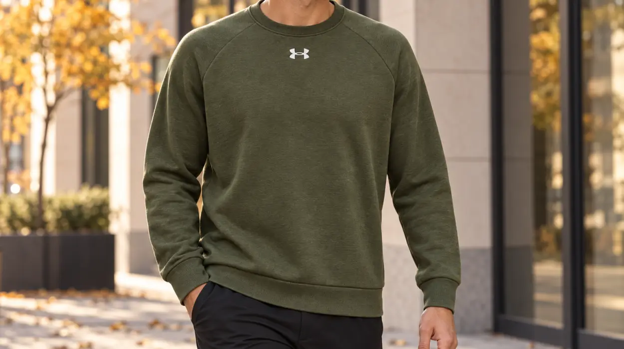 Sudadera Under Armour UA Rival Fleece Crew para hombre, con interior cepillado y cálido
