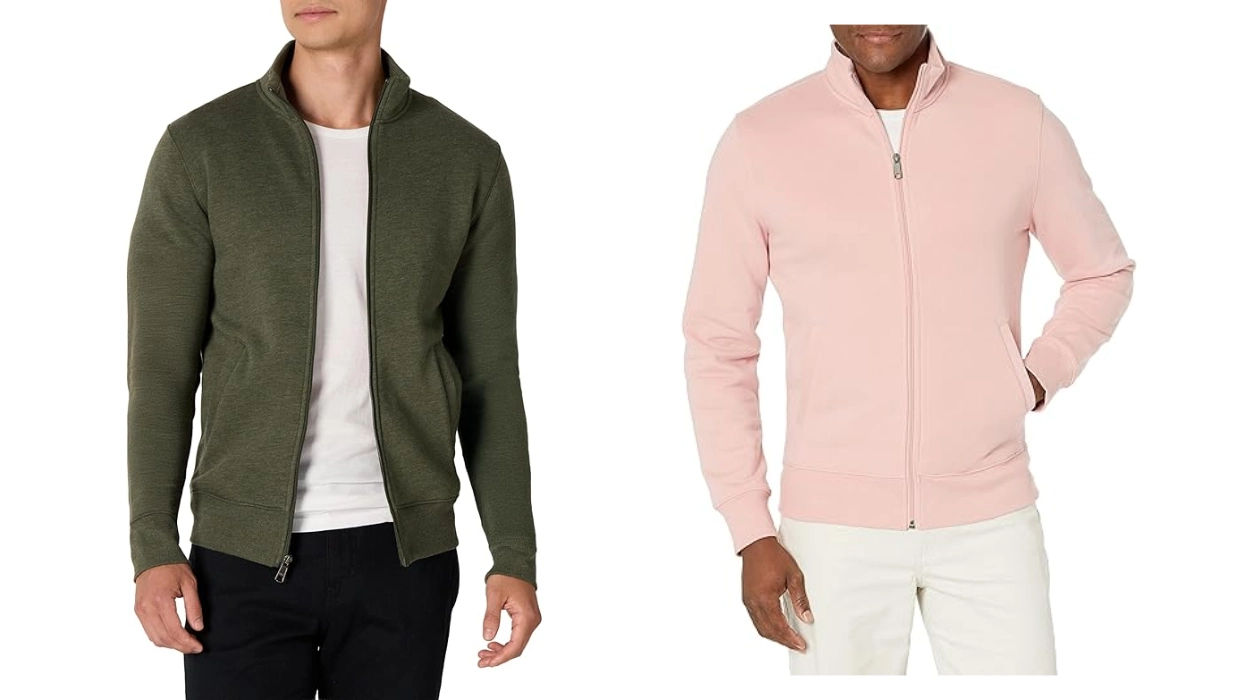 sudaderas de felpa Amazon Essentials con cremallera completa para hombre