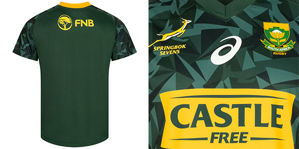 Equipación de rugby de Sudáfrica Asics Springboks barata