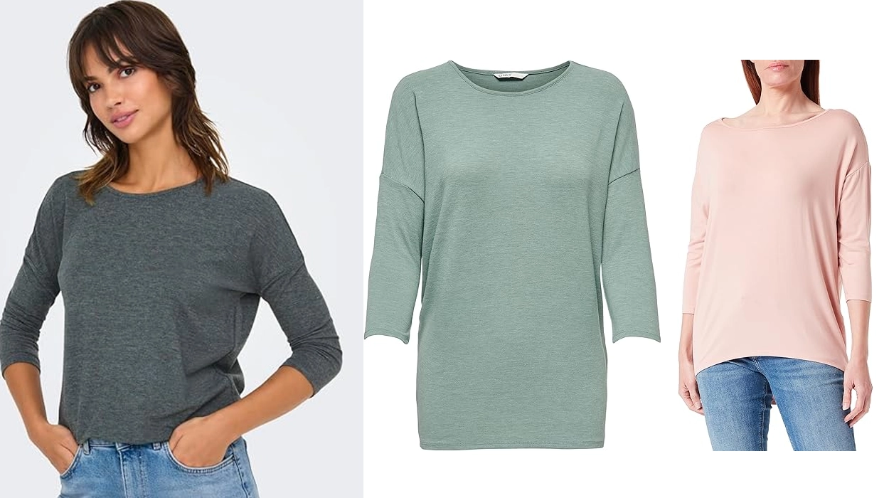 suéter de punto fino Only Onlglamour con manga 3 4