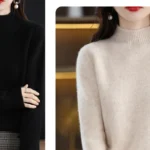 suéters cálidos de medio cuello alto para mujer
