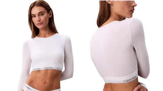 sujetador calvin klein bralette lightly lined crop top