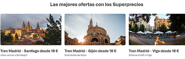 Superprecios Renfe AVE Galicia ofertas