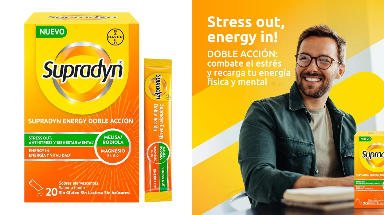 suplemento Supradyn Energy Doble Acción Stress Out en sobres