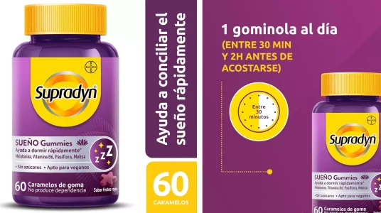 Supradyn Sueño Gummies, melatonina y plantas relajantes, 60 unidades