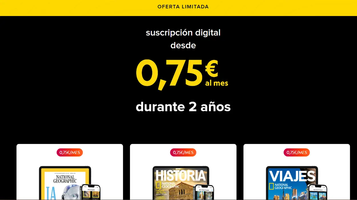 Suscripción National Geographic Oferta