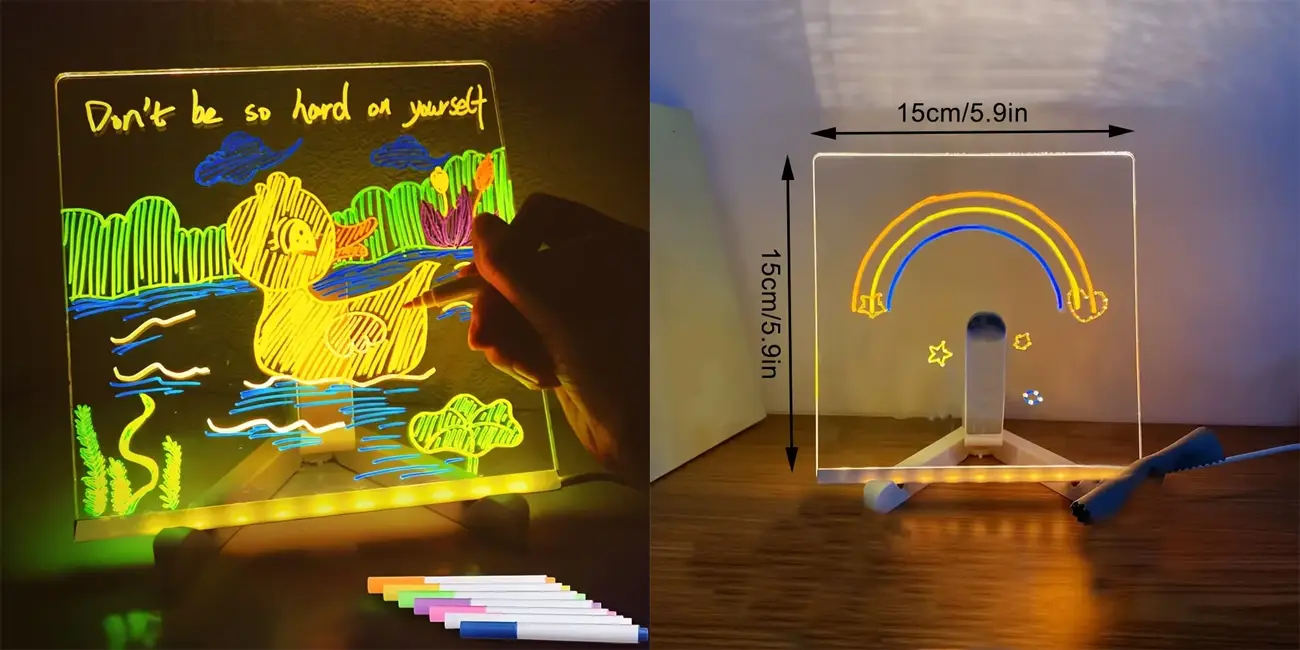 Tablero de notas LED Lessdot + 7 bolígrafos