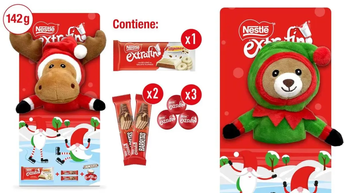 Lote de chocolate Nestlé con peluche de regalo