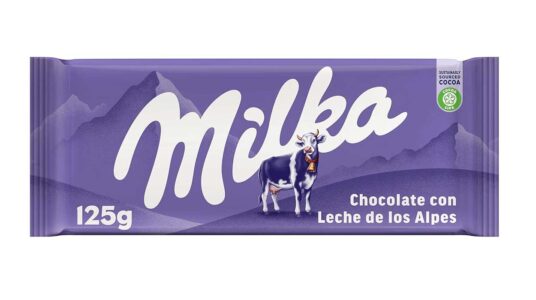 Tableta chocolate Milka con leche de los alpes barata