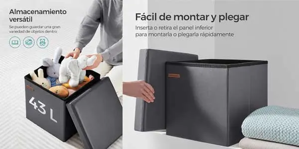 taburete con almacenaje Songmics oferta
