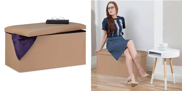 Caja de almacenamiento taburete