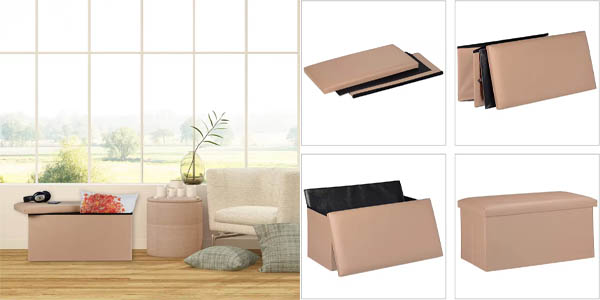 Caja de almacenamiento taburete