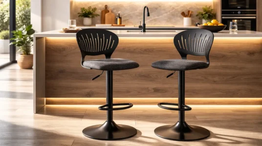 Juego de 2 taburetes altos de cocina HOMCOM