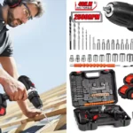 Taladro de impacto inalámbrico de 21V con accesorios