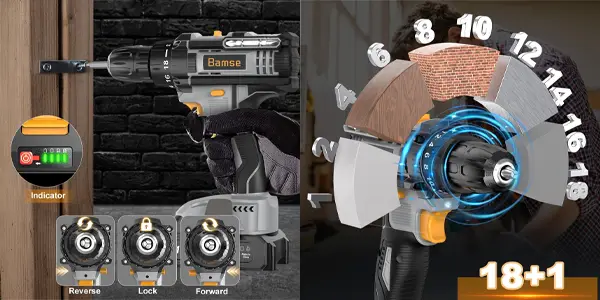 Taladro atornillador inalámbrico Bamse