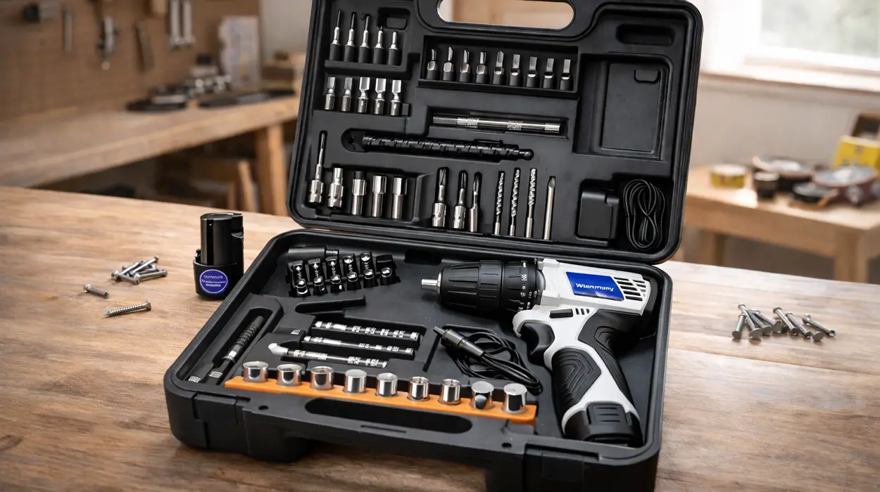 Kit destornillador inalámbrico Don Feliz con maletín y accesorios