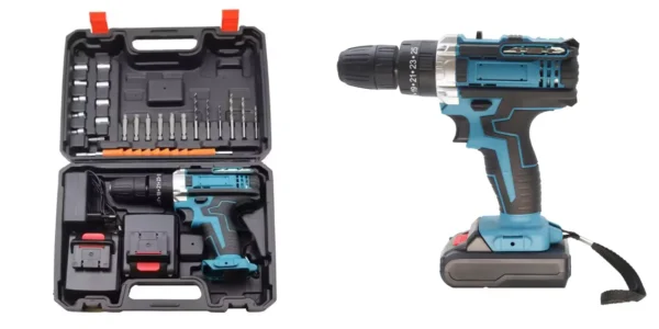 Set de taladro percutor inalámbrico Don Feliz con 2 baterías 21V 1,5 Ah