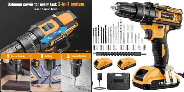 Taladro percutor percutor inalámbrico JYGMPRO