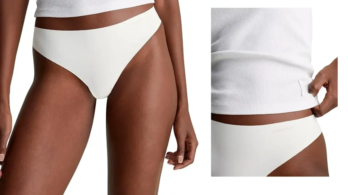 Tanga invisible de microfibra ligera Calvin Klein para mujer