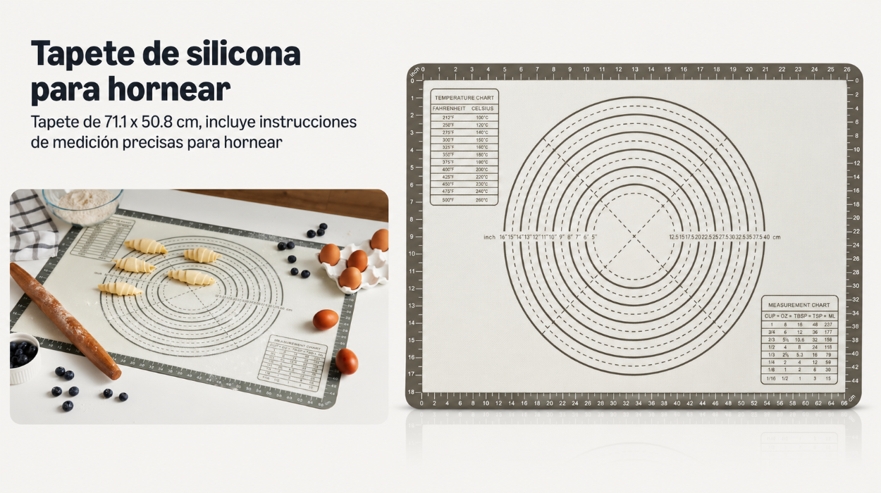 Tapete de silicona para hornear Amazon Basics
