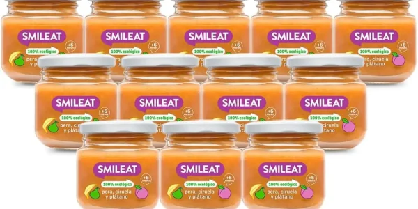 Chollo tarritos ecológicos de fruta smileat para bebé