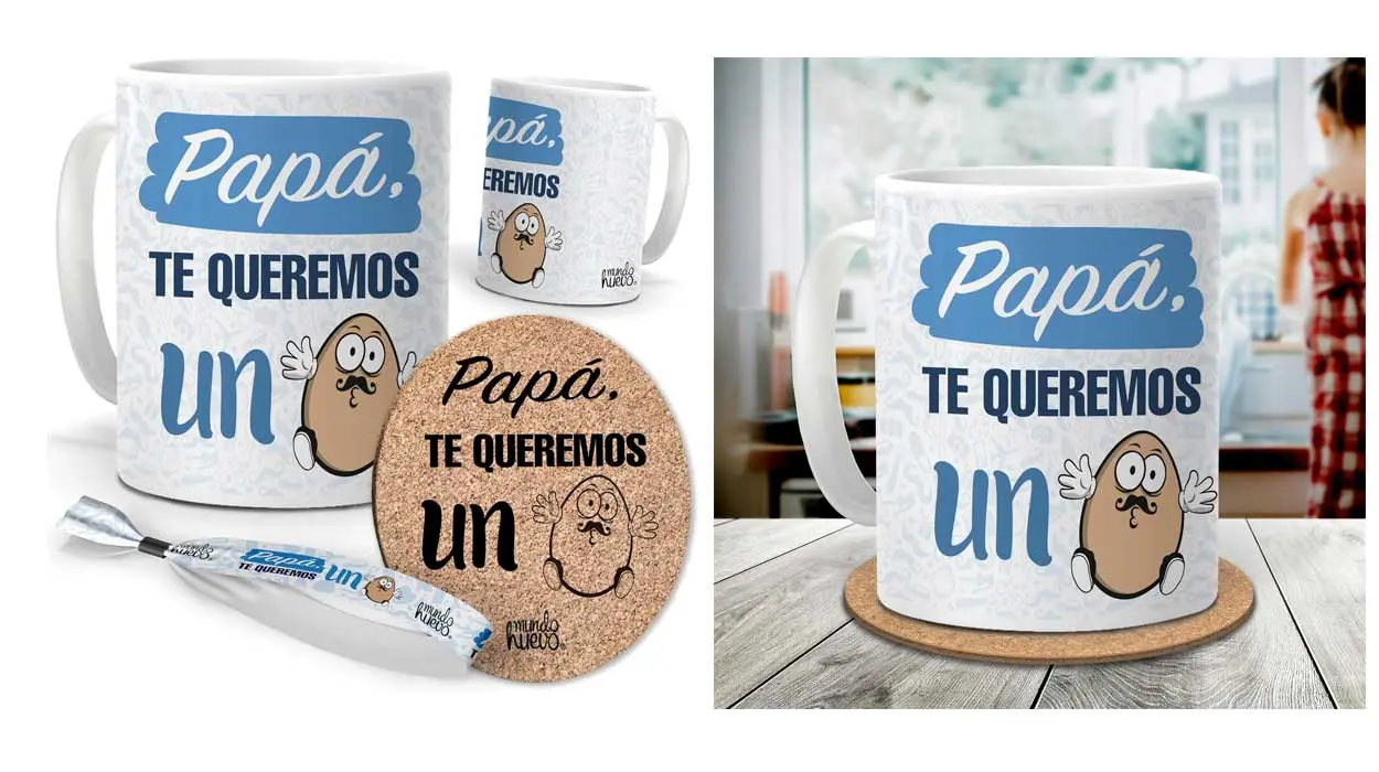 Taza del día del padre Papá Te queremos mundohuevo