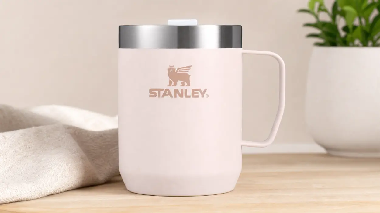 Taza térmica Stanley de acero inoxidable para café, 0.23L, color Rose Quartz