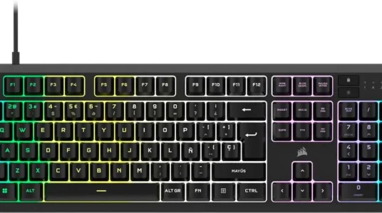 Teclado Corsair K55 Core RGB de membrana con interruptores silenciosos para juegos