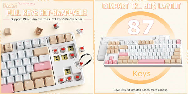 Teclado mecánico intercambiable ATTACK SHARK AK871