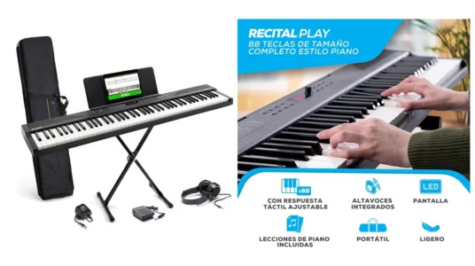teclado piano Alesis con 88 teclas