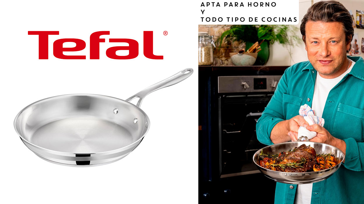 Tefal sartén acero inoxidable Jamie Oliver barata