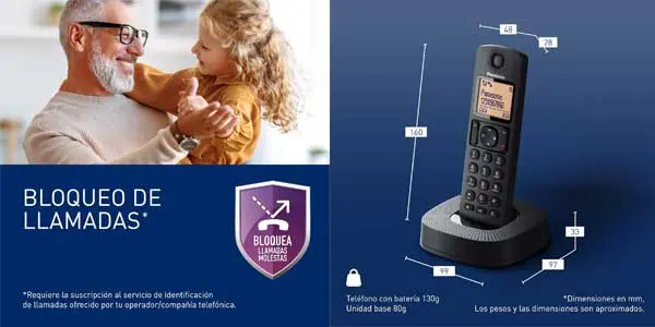 teléfono fijo Panasonic KX-TGC310SPB oferta