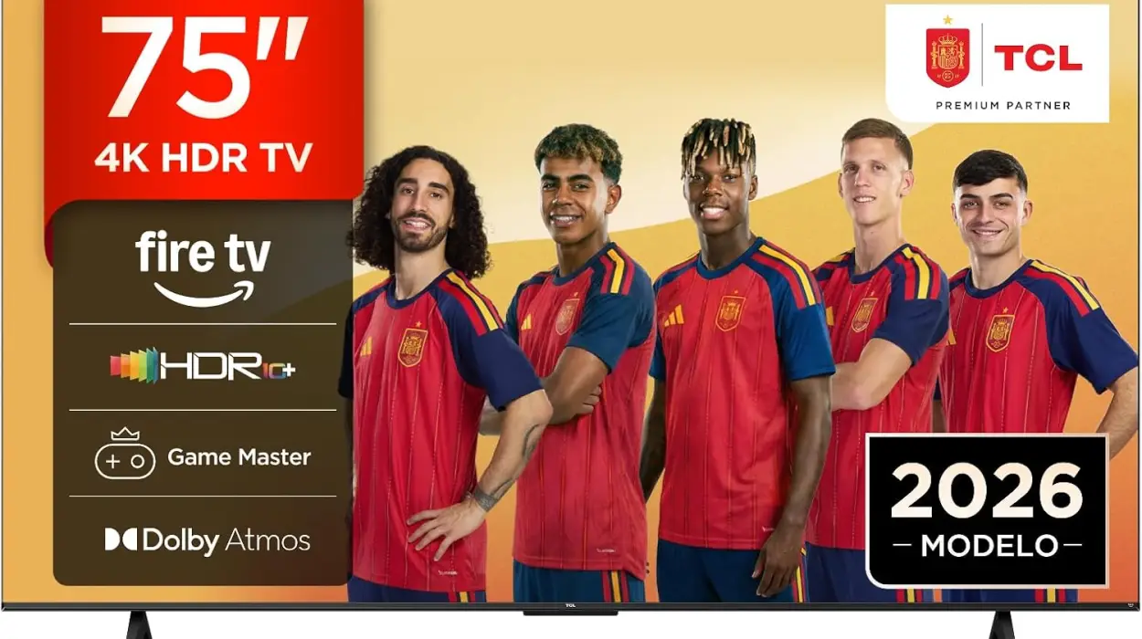 Smart TV TCL 75V6D 4K UHD de 75 pulgadas con Modo gaming, Alexa y Dolby Vision