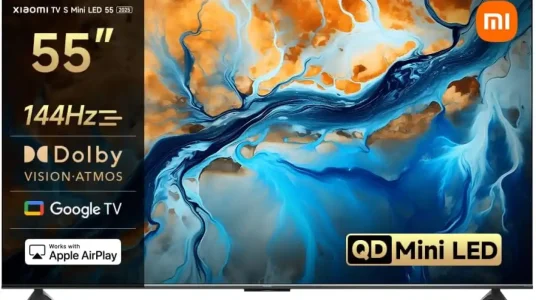 Xiaomi TV S Mini de 55" sin bordes, Google TV y tecnología QD-Mini LED para una experiencia visual inmersiva