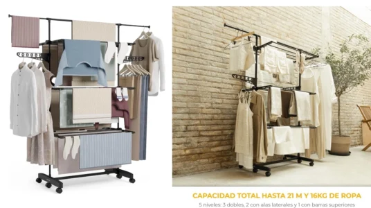 tendedero vertical plegable Newlux XXL Fold Care V60