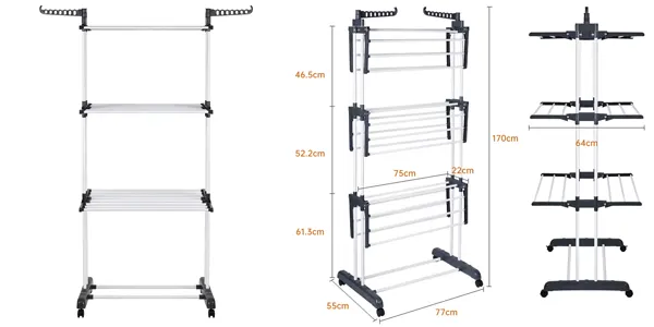 Tendedero vertical plegable T-LoVendo