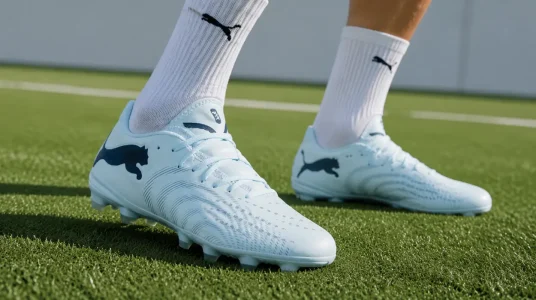 Tenis de fútbol unisex PUMA Future 9 Play FG/AG en azul helado