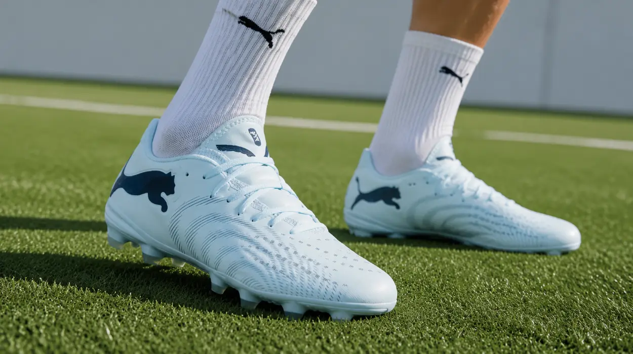 Botas de fútbol unisex PUMA Future 9 Play FG/AG en azul helado