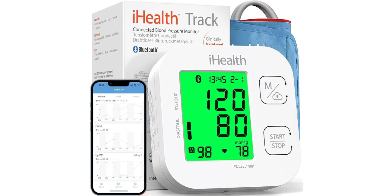 Tensiómetro de brazo iHealth Track KN-550BT con Bluetooth