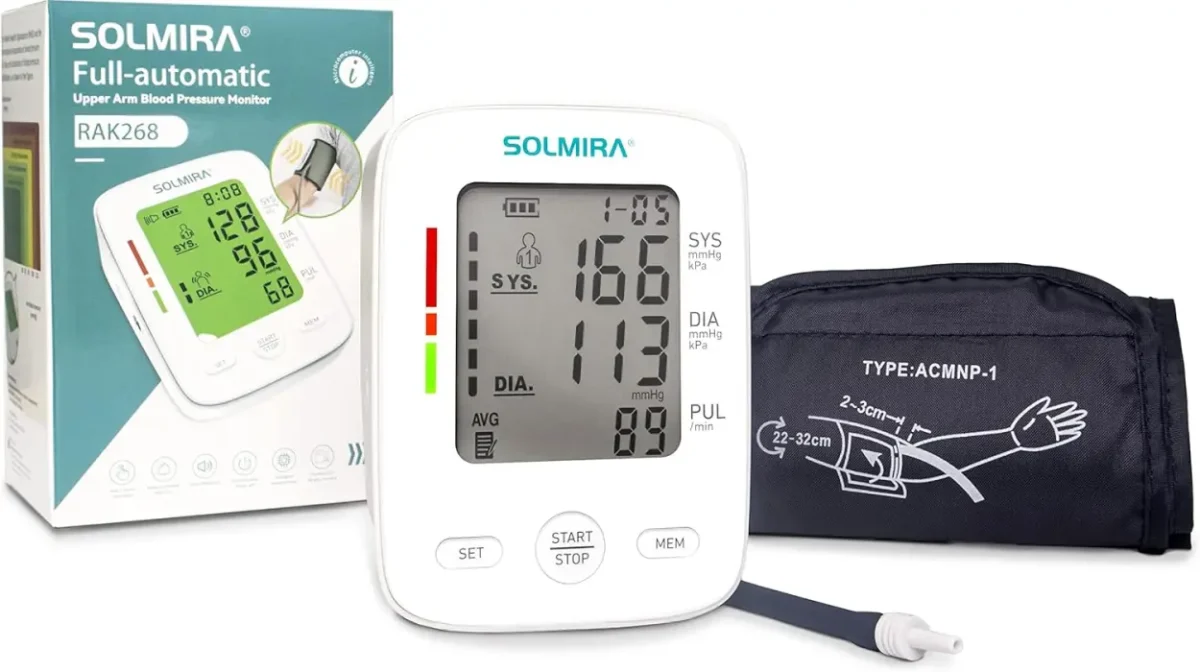 Tensiómetro de brazo digital Solmira CK-A139 con memoria para 2 usuarios