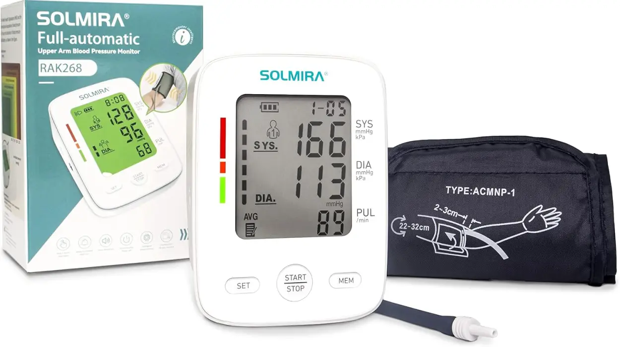 Tensiómetro de brazo digital Solmira CK-A139 con memoria para 2 usuarios